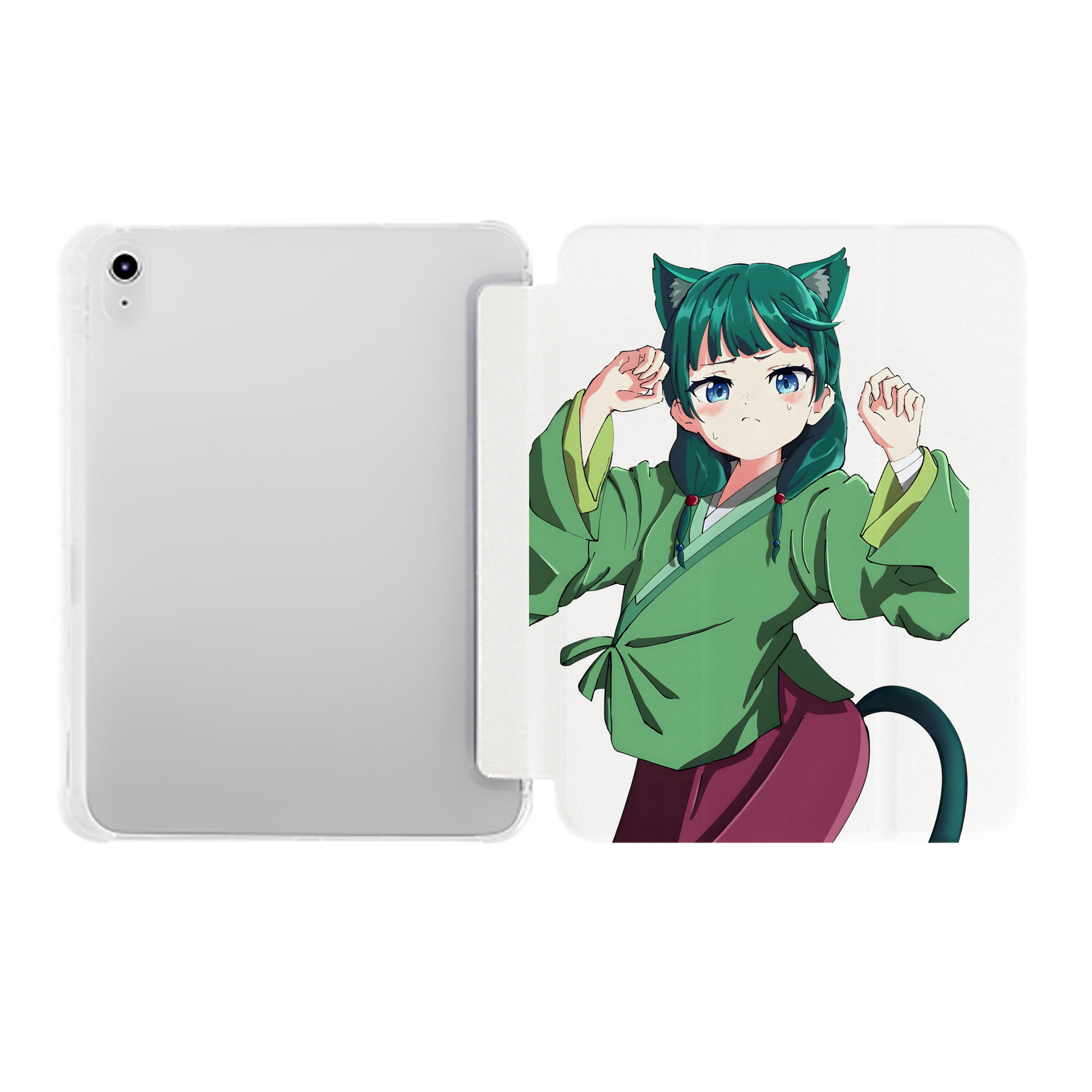 （画像用） 薬屋のひとりごと The Apothecary Diaries IPad ケース ペン収納付き 三つ折りスタンド PUレザー×シリコン 対応機種9.5/10.5/10.9インチ